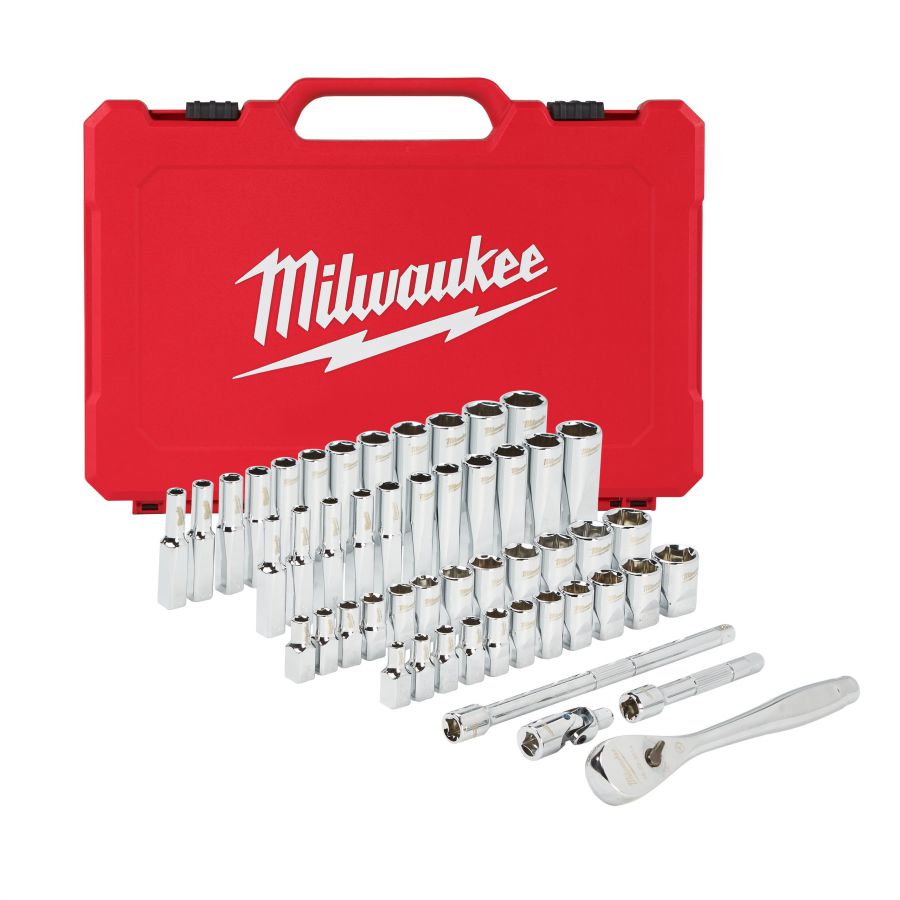 Ratschen- und Steckschlüsseleinsatz Set 1/4 imperial & metrisch 50-teilig - 1 Stück